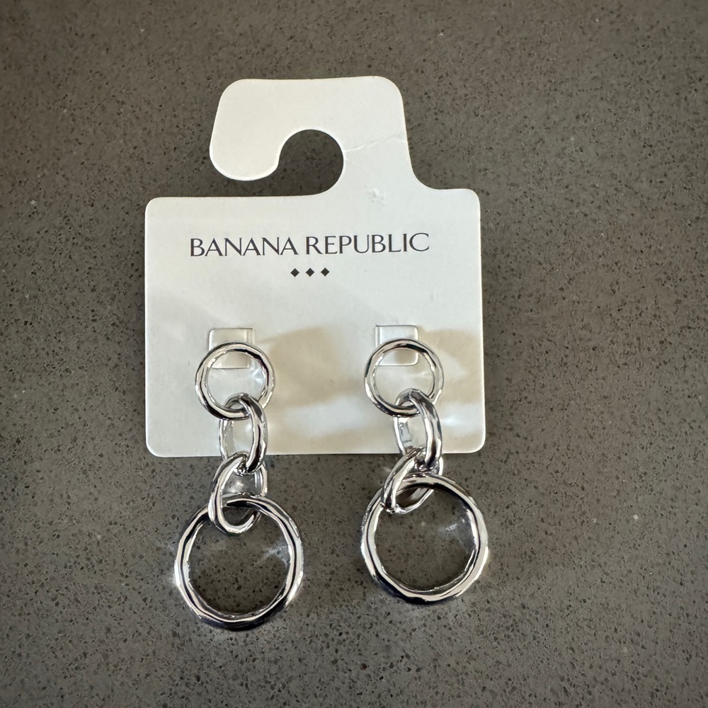 Banana Republic Silver Hoop Earrings